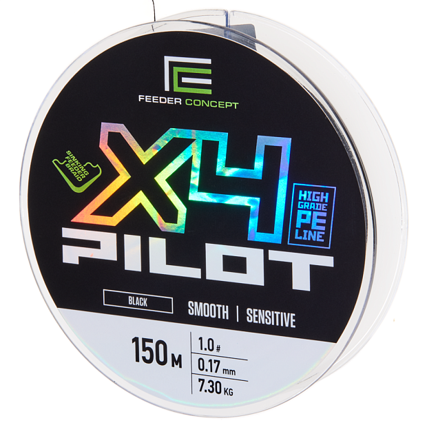 Aukla pītā Feeder Concept Pilot X4 BRAID Black 150
