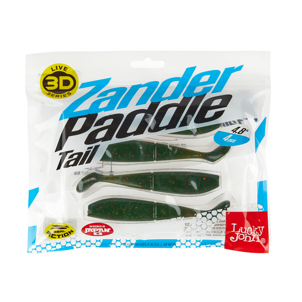 Vibroastes Lucky John 3D Series ZANDER PADDLE TAIL 4.8