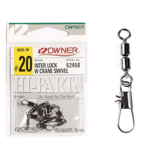 Karabīnes ar griezuli Owner INTER LOCK W CRANE SWIVEL