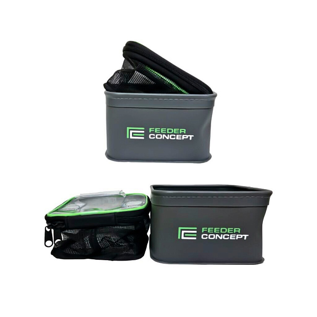 Trauks barībai un ēsmai Feeder Concept EVA 2 ZIP BOX SET