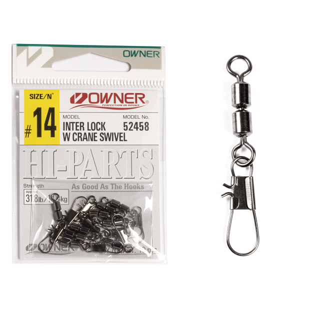 Karabīnes ar griezuli Owner INTER LOCK W CRANE SWIVEL
