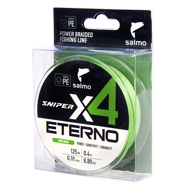 Aukla pītā Salmo Sniper X4 ETERNO BRAID Apple Green 125