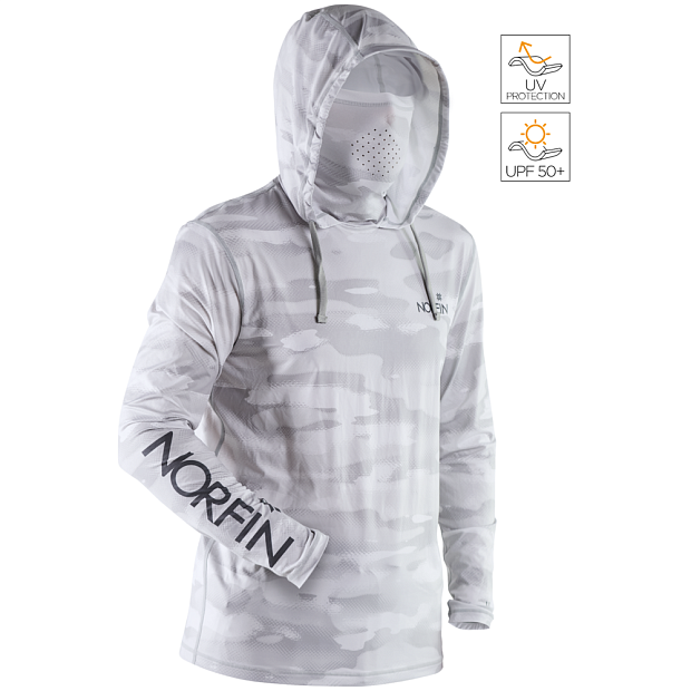 Krekls Norfin SUN PRO GUARD HOODIE Gray