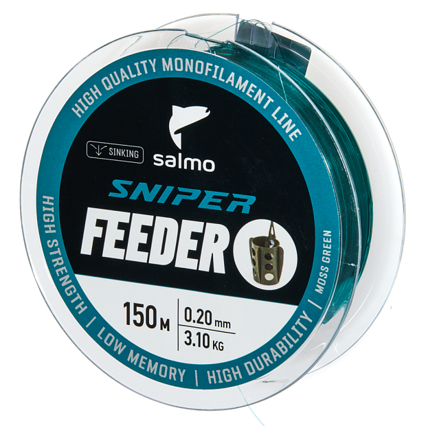 Aukla monofīlā Salmo Sniper FEEDER Moss Green 150