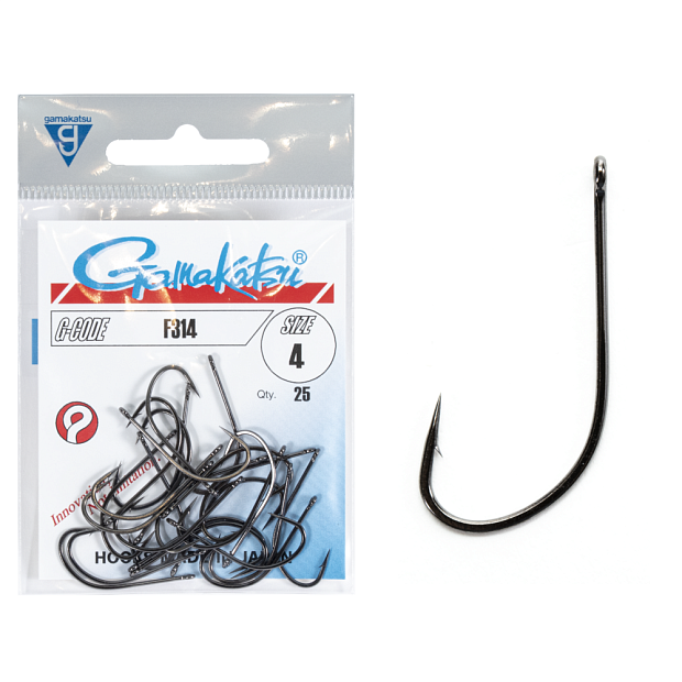 Āķi Gamakatsu F314 HOOKS BLACK