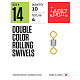 Griezulis Lucky John DOUBLE COLOR ROLLING SWIVELS