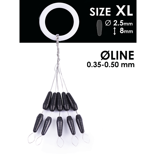 Gumijas stoperi Salmo RUBBER CONE STOPS