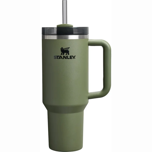 Termokrūze ar salmiņu Stanley THE QUENCHER H2.0 FlowState Tumbler 1.18L Zaļš