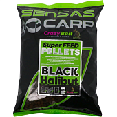 Pelletes Sensas Super Feed Pellets BLACK HALIBUT 8mm