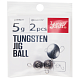 Volframa ausaines Lucky John TUNGSTEN JIG BALL Black Nickel