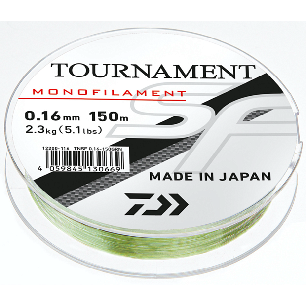 Aukla monofīlā Daiwa TOURNAMENT SF Green Transparent 150