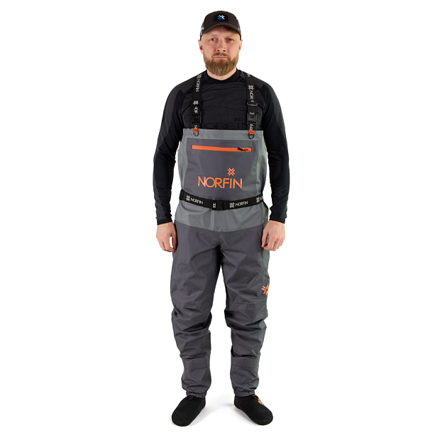 Brienambikses Norfin PILOT STOCKINGFOOT GRAY
