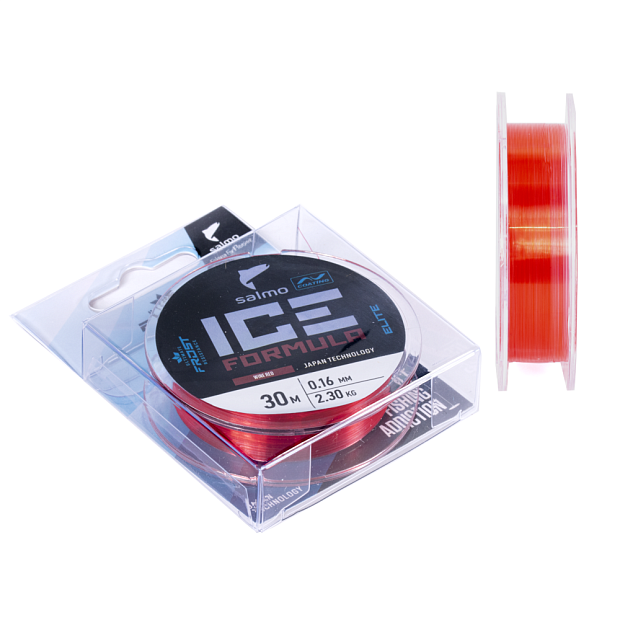 Aukla monofīlā ziemas Salmo Elite ICE FORMULA Wine red