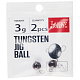 Volframa ausaines Lucky John TUNGSTEN JIG BALL Black Nickel