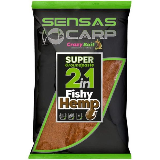 Barība Sensas Super Groundpaste 2in1 FISHY HEMP