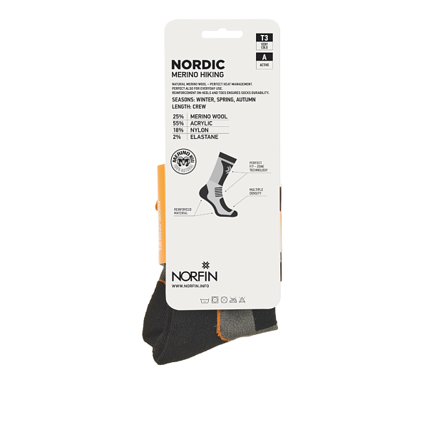 Termozeķes Norfin NORDIC MERINO HIKING CREW T3A