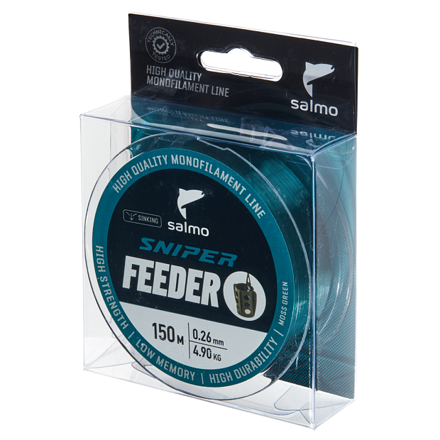 Aukla monofīlā Salmo Sniper FEEDER Moss Green 150