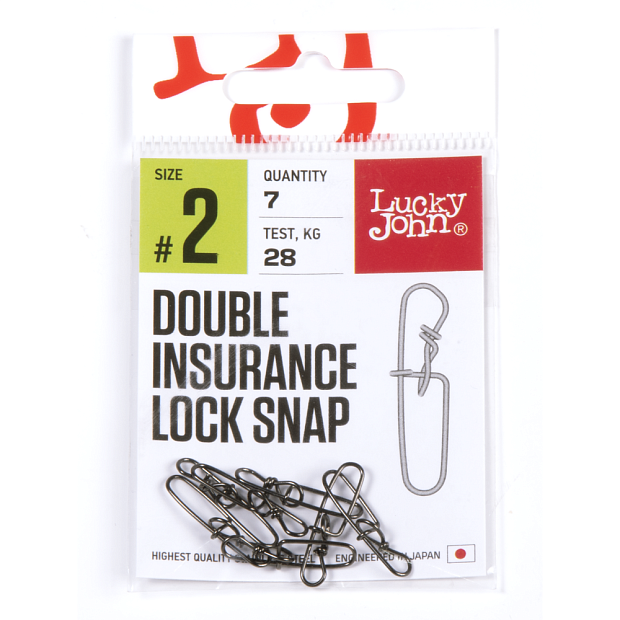Karabīnes Lucky John DOUBLE INSURANCE INSIDE LOCK SNAP