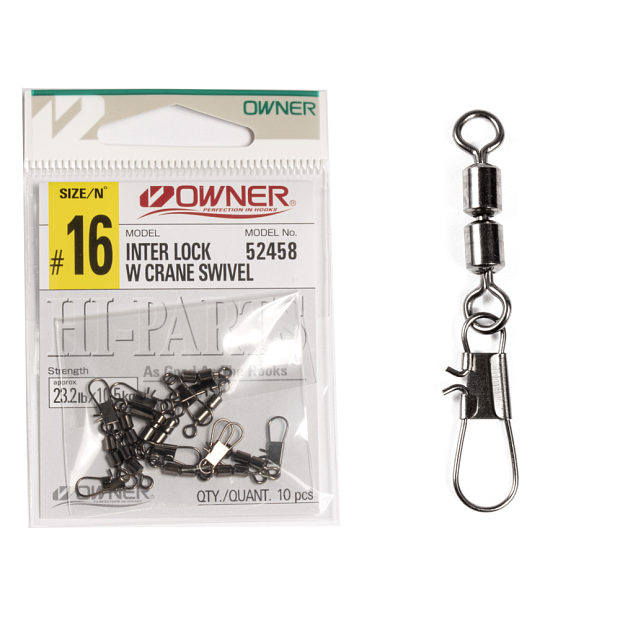 Karabīnes ar griezuli Owner INTER LOCK W CRANE SWIVEL