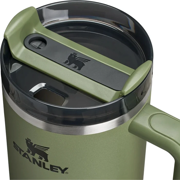 Termokrūze ar salmiņu Stanley THE QUENCHER H2.0 FlowState Tumbler 1.18L Zaļš