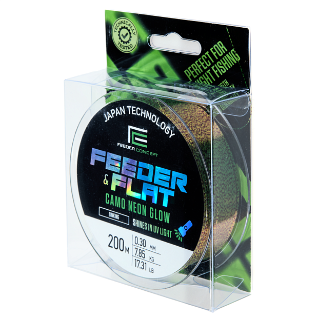 Aukla monofīlā Feeder Concept FEEDER & FLAT Camo Neon Glow 200m