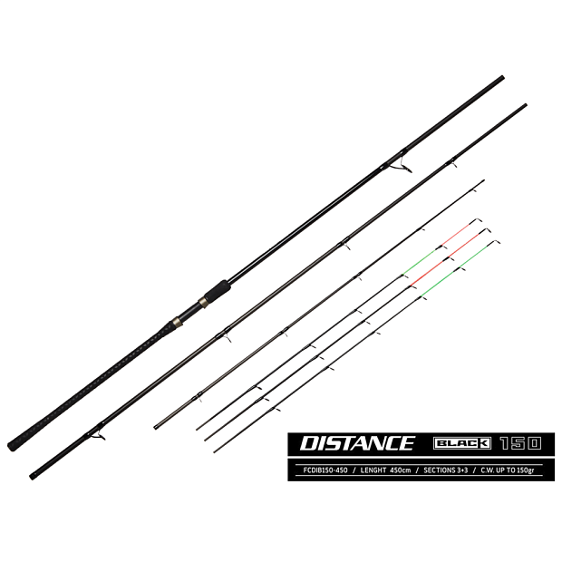 Fīdermakšķere Feeder Concept DISTANCE BLACK 150