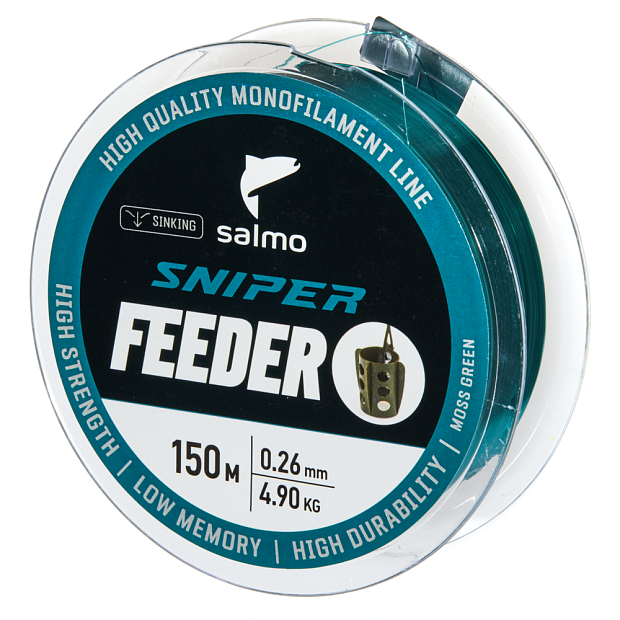 Aukla monofīlā Salmo Sniper FEEDER Moss Green 150