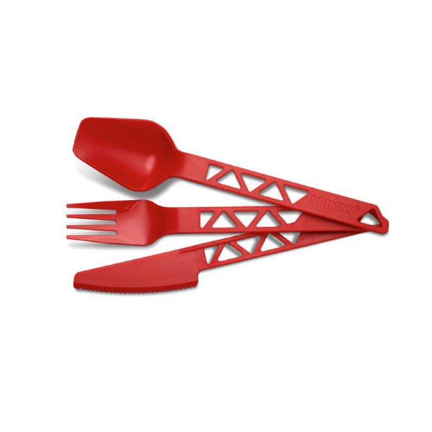 Galda piederumu komplekts Primus LIGHTWEIGHT TRAILCUTLERY Tritan® Barn Red