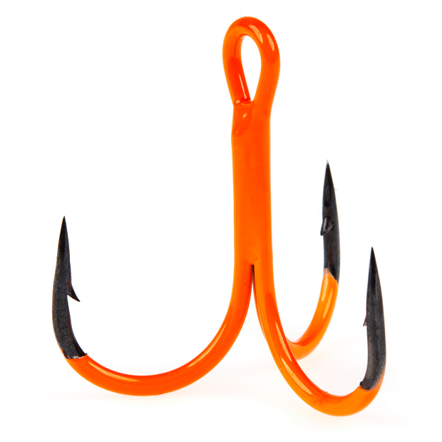 Āķi trīsžuburu Lucky John ORANGE UV LJH201