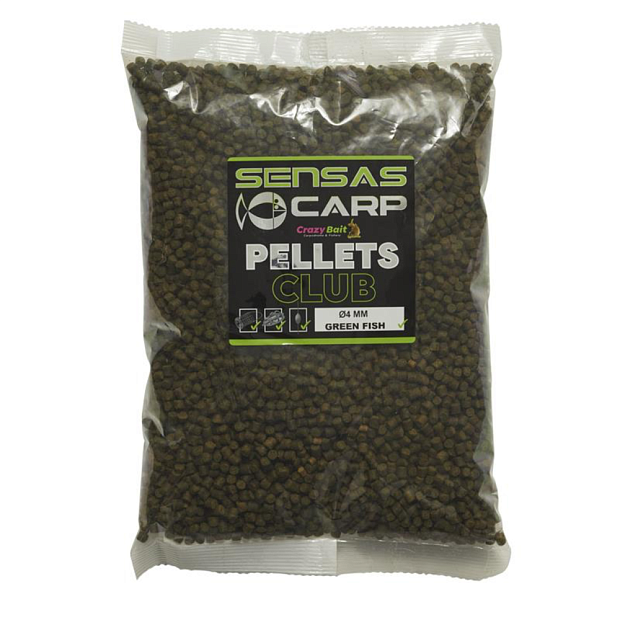 Pelletes Sensas Club Pellets GREEN FISH 4mm